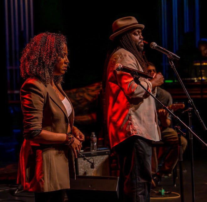 Brisa Lauren, at left, and Kendrick Dial, at right, are shown performing as The Lyrical Groove in an undated photo.