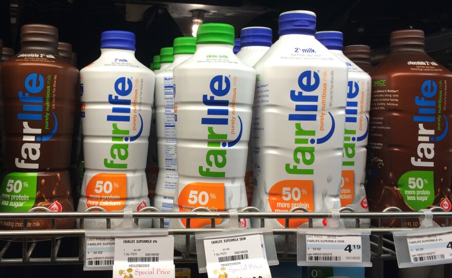 Fairlife milk, shown here on sale in Minneapolis, Minn., in April 2014, is a partnership between Coca-Cola and Select Milk Producers, a dairy cooperative that owns Fair Oaks Farms.