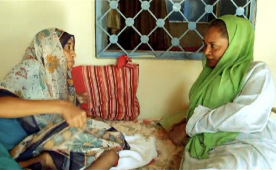 A scene from The Yard, in which characters talk about all kinds of things – including whether or not to continue the practice of genital cutting with their daughters.