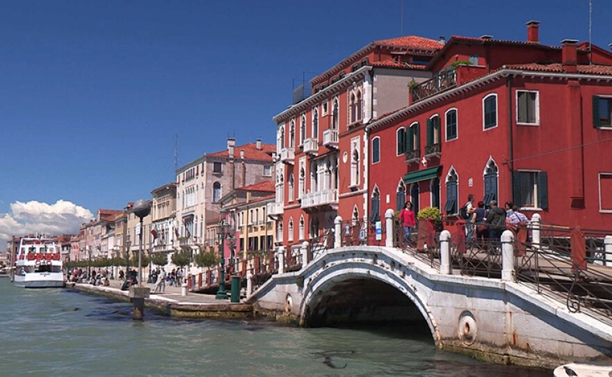 Venice Lagoon: Zattere waterfront, Italy.