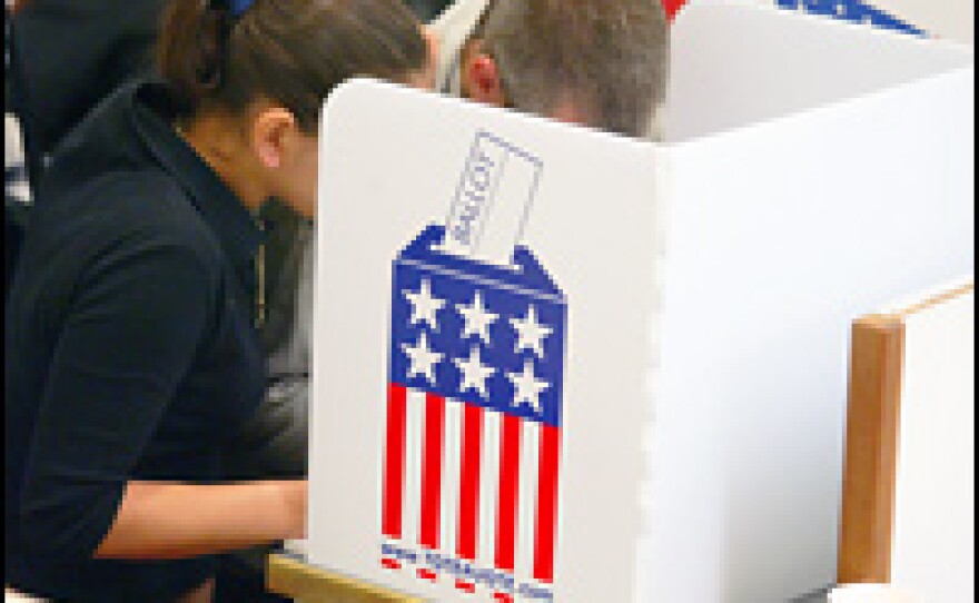 Oregon voters casting their ballots in the 2004 elections.