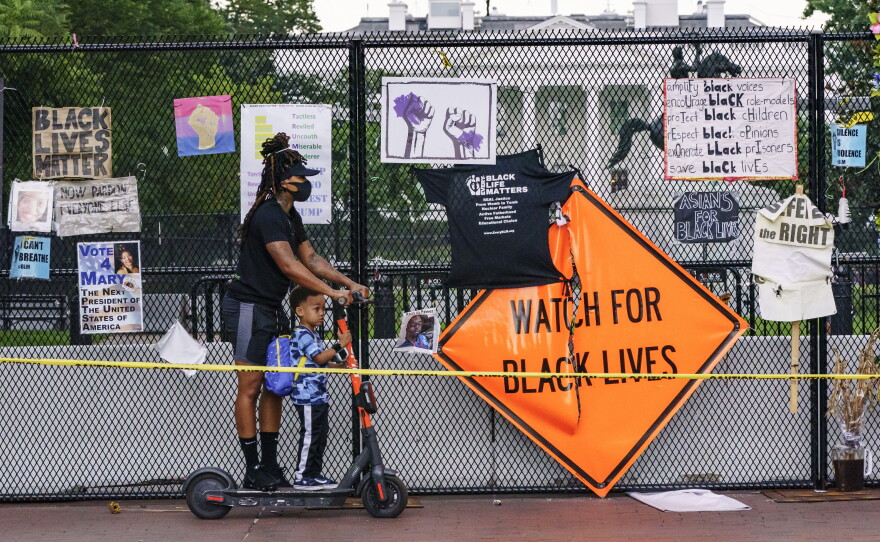 When a semi-permanent fence surrounded the park in 2020 and 2021, protesters covered it in Black Lives Matter signs and messages. One activist said similar efforts have been thwarted this year.
