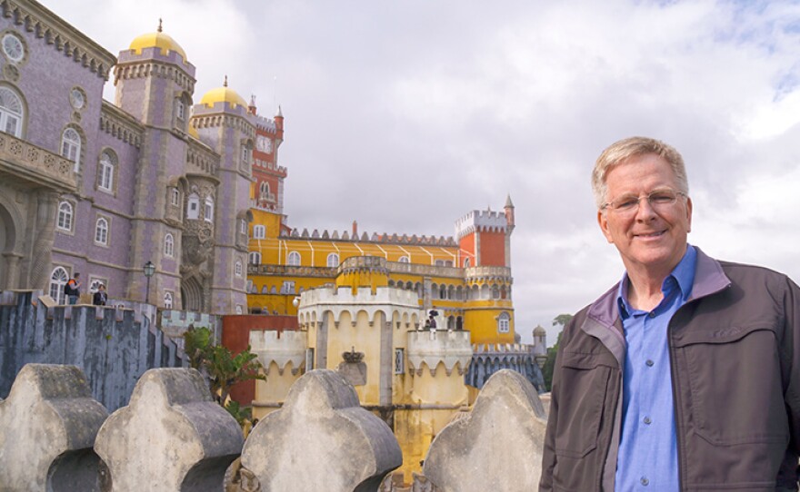 Host Rick Steves at the Pena Palace in Sintra, Portugal.