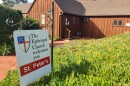 In this photo, St. Peter's Episcopal Church's sign is planted in front of the church. Del Mar, Calif. Jan. 9, 2023