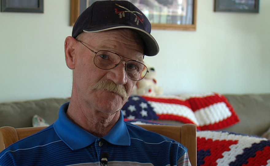 Jacumba Hot Springs resident Mark Ostrander sits in his home, Sept. 28, 2015.