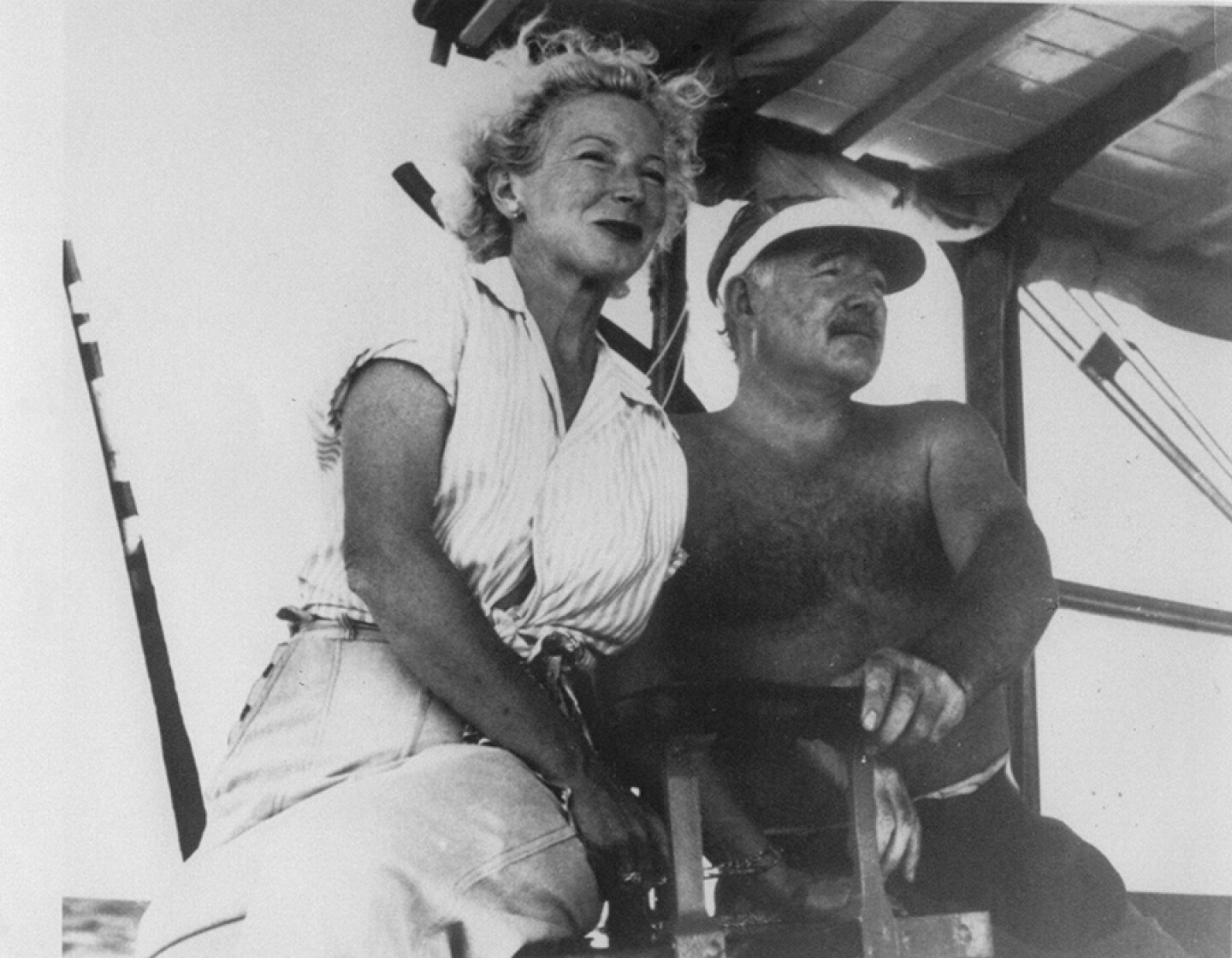 Ernest Hemingway with his fourth wife, Mary Welsh.