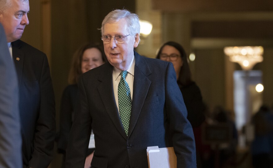 Senate Majority Leader Mitch McConnell, R-Ky., said he was spurred to act because of an "unprecedented spike" in the number of teenagers who were vaping, or smoking e-cigarettes.