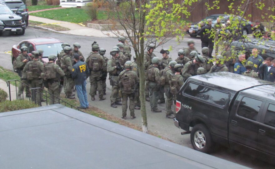 FBI agents in Watertown, Mass.