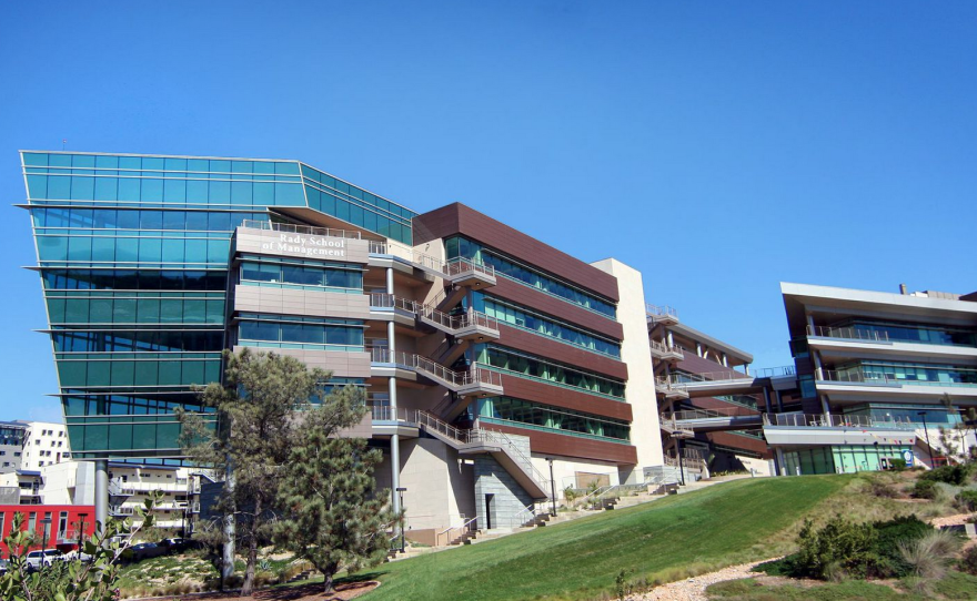 UC San Diego's Rady School of Management is pictured in this undated photo. 