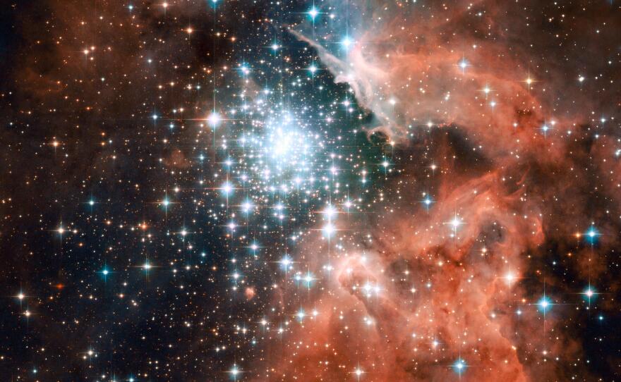 The giant nebula NGC 3603 contains thousands of young stars.