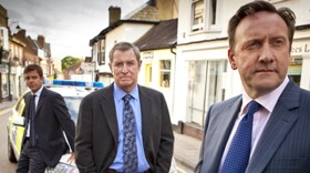 Actors Jason Hughes, John Nettles and Neil Dudgeon. The final episode of Season 13 marks John Nettles last appearance as DCI Barnaby. A new DCI Barnaby (Neil Dudgeon) enters the scene.