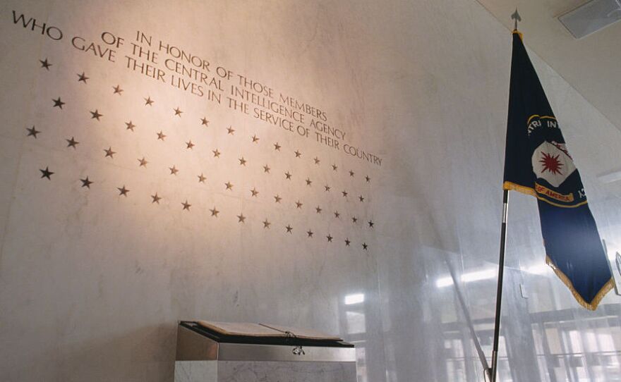 A wall inside the CIA headquarters honors members of the CIA who died in the service of their country.