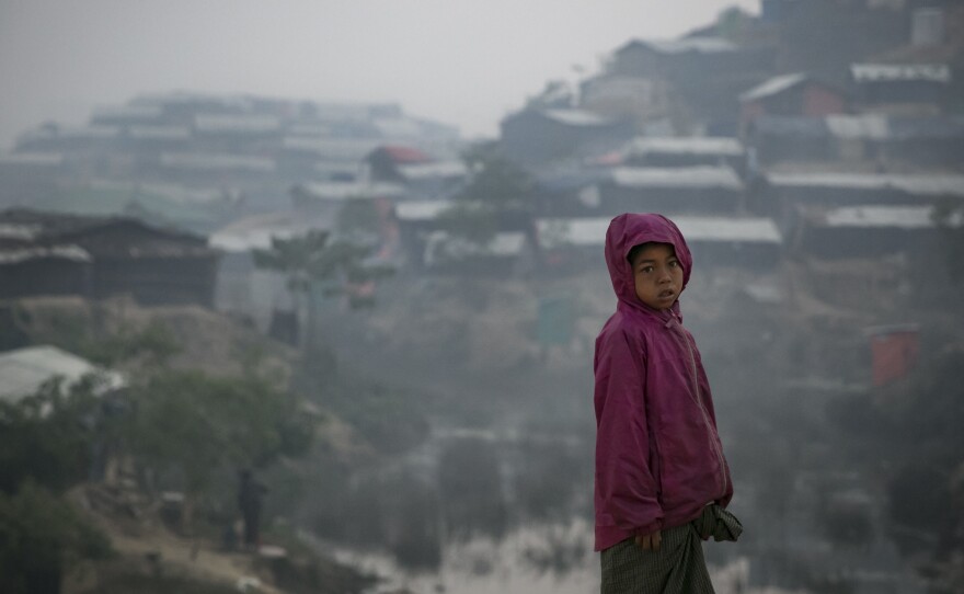 A Rohingya refugee stands in a displaced-persons camp in Cox's Bazar, Bangladesh, earlier this month. She is just one of more than 650,000 Rohingya who have fled over the border from Myanmar, where a government crackdown has spawned stories of brutal murder, rape and villages destroyed.