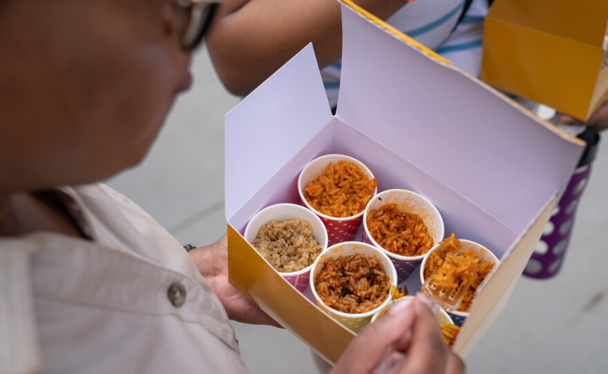 The samples of jollof rice at the festival in Washington, D.C. were prepared by chefs from the D.C. metro area, hailing from six countries: Nigeria, Ghana, Senegal, Sierra Leone, Liberia, and — for the first time since the competition began in 2017 — the United States.
