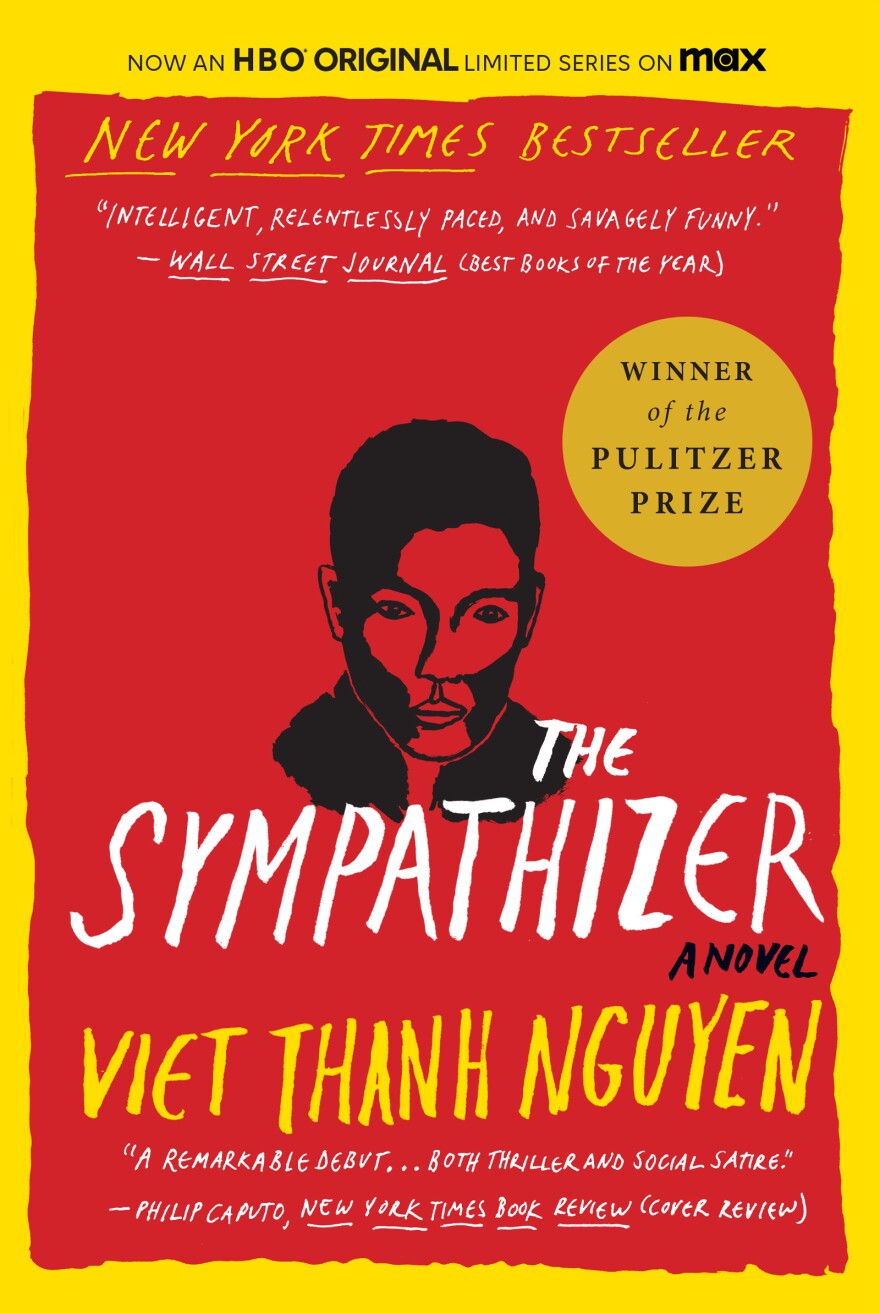 The book cover for "The Sympathizer" by Viet Thanh Nguyen is shown.