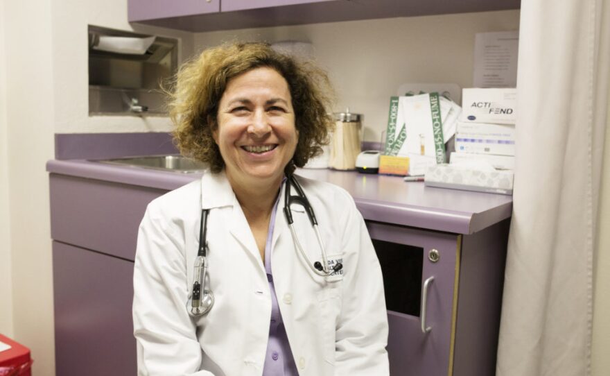 Linda Hill, director of preventative medicine residency at UCSD, in her Linda Vista clinic, Oct. 19, 2016.