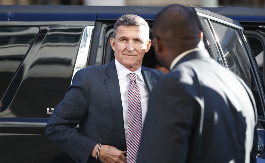 Lt. Gen. Michael Flynn arrives at federal court in Washington, D.C., on December 18, 2018.