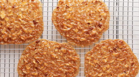 Brandy Snap Cups. Martha Stewart makes five variations of the paper-thin cookies called tuiles.
