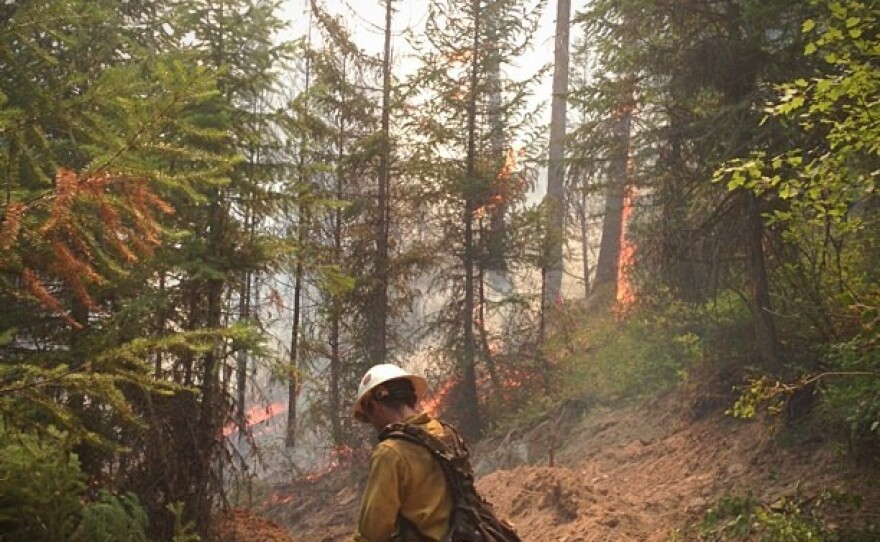 "As smoke hindered my breathing and sweat entered my eyes, I pulled my iPhone from my left chest pocket to make an attempt at capturing the fire making a push towards the line. The humidity was so high, my thumb couldn't slide the camera open ... It was time to stash the phone and move."