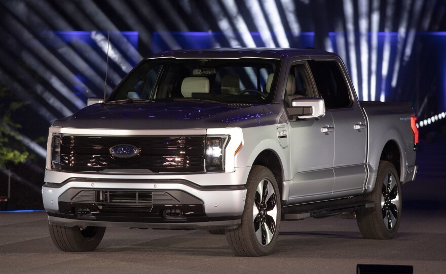 Ford unveiled its new all-electric Ford F-150 Lightning pickup truck at Ford World Headquarters in Dearborn, Mich., on Wednesday. The truck will come with a price tag that starts at just under $40,000.