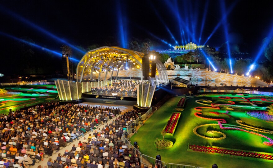 Vienna Philharmonic performs in the magnificent gardens of Austria’s Imperial Schönbrunn Palace.