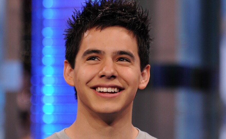 <em>American Idol</em> 2008 runner-up David Archuleta during MTV's <em>TRL</em> in May 2008.