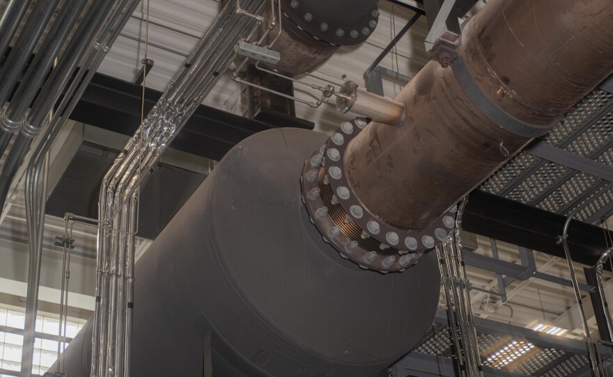 Detail of diesel engine at MCAS Miramar.