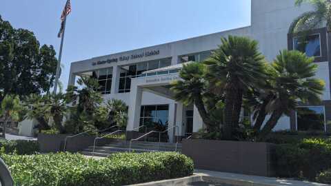 The La Mesa-Spring Valley School District main office. Aug. 27, 2020