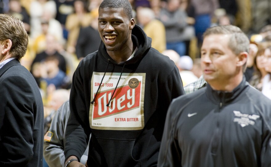 Ahead of signing day, wide receiver Dorial Green-Beckham of Springfield, Mo., was the highest-ranking recruit who had yet to announce his college choice. Here, he visits a basketball game at the University of Missouri.