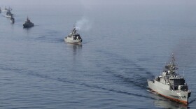 Iranian Navy boats take part in exercises in the Strait of Hormuz this past January. Amid the current tension with the West, Iran has threatened to close the strait, a major export route for oil coming from the Middle East.