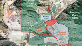 Map of proposed Gregory Canyon landfill, near Highway 76, east of Interstate 15