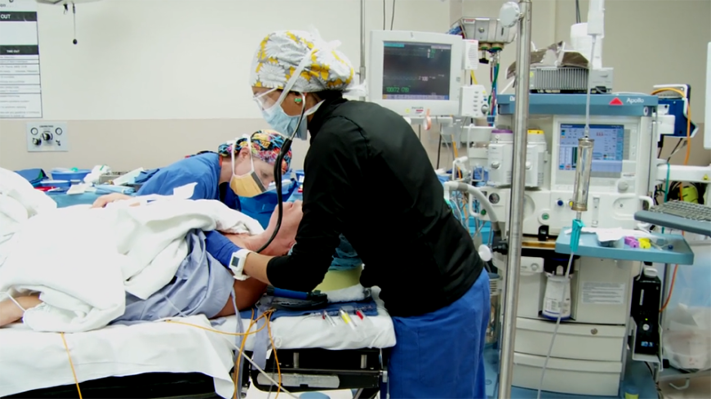 Noelle Deane in the operating room.