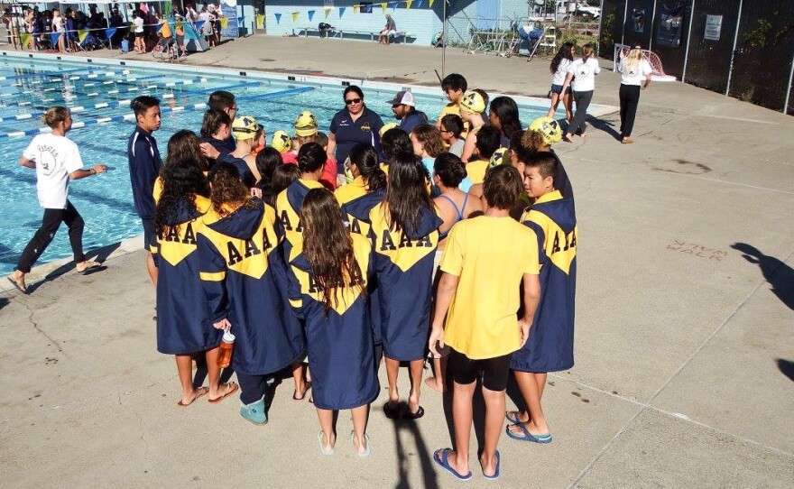 Helen Garcia is the head coach of Albany Armada Aquatics in Calif. Her parents encouraged her to swim as a child even though they didn't know how themselves.