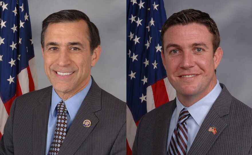From left, Rep. Darrell Issa, R-Vista, and Rep. Duncan Hunter, R-Alpine are shown in this undated photo.