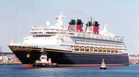 The Disney Wonder cruise ship.