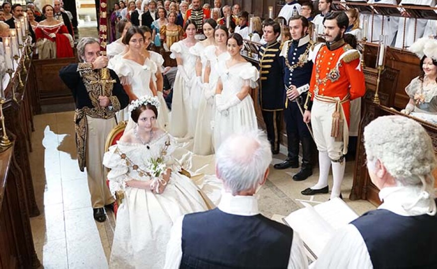 Enjoy a recreation of Victoria and Albert's wedding ceremony (pictured) that changed British matrimonial ceremonies forever. This series, hosted by Lucy Worsley, celebrates an enduring love that was to melt the nation's heart and set the standard for generations of brides to come.