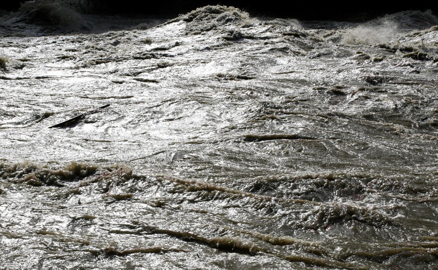 A still from Treno, a video installation about the Cauca River by the Colombian artist Clemencia Echeverri.