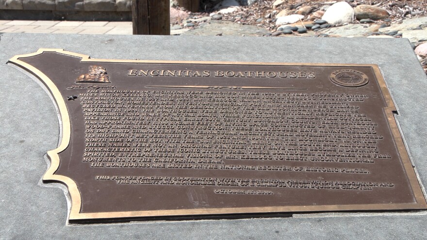 The plaque in front of the Boathouses was placed there on Oct. 12, 2019, when the homes were listed in the National Registry of Historic Places, Sept. 9, 2024.