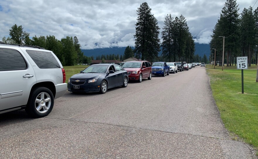 Some waited for more than an hour to get tested at a recent free coronavirus testing event on the Flathead Reservation.