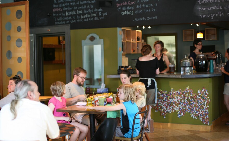 No prices are set at Moriah Pie. At the end of the meal customers get a cloth envelope to leave whatever payment they would like.