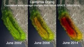Jet Propulsion Lab data map of groundwater supplies, Oct. 3, 2014. 