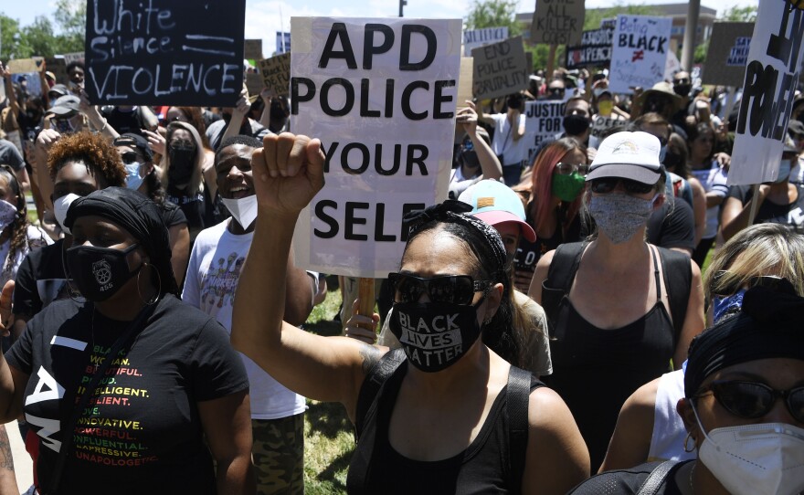 On Aug. 2, Officers Darian Dasko and Madisen Moen misidentified Brittney Gilliam's SUV license plate as one that matched that of a stolen out-of-state motorcycle. The incident, coupled with growing outrage over the killing of Elijah McClain, was one of several encounters between white officers and Black individuals that lead to mass demonstrations in Aurora, Colo., over the summer.