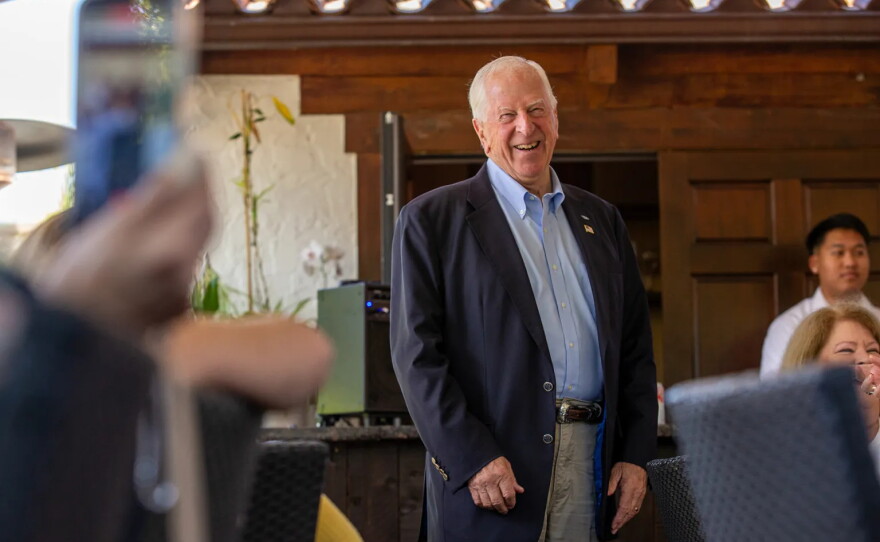 U.S. Rep. Mike Thompson shares a laugh during the Sonoma Valley Woman’s Club Foundation annual luncheon on Sept. 19, 2026. Thompson honored the club with a Congressional Record statement for their 125 years of service to the community.