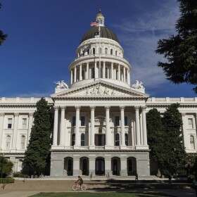 People walk around the California State Capitol, Aug. 5, 2024, in Sacramento, Calif.