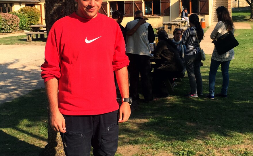 Omram Qassar, 23, and his younger brother left Syria at the request of their parents. After reaching Germany, they were urged to go to France, where he says the accomodations are much better than he expected.