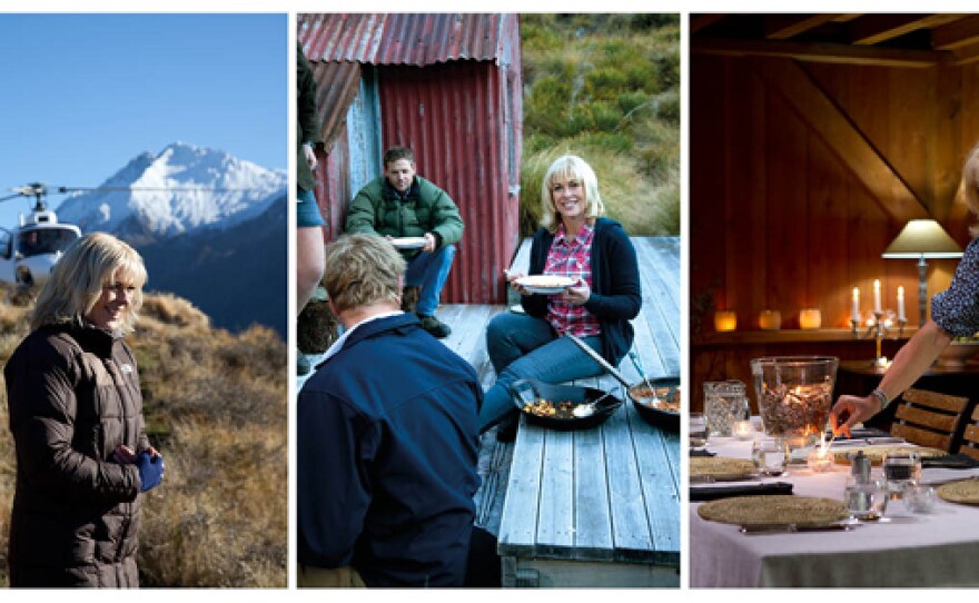 Annabel Langbein helicopters deep into the Southern Alps high country of New Zealand to cook a hearty lunch for the deer musterers. Returning to her lakeside Wanaka cabin, she cooks a simple but indulgent dinner of venison tataki, duck confit and a sublime flourless chocolate cake.