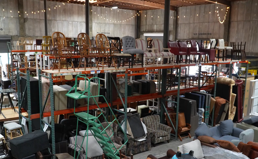 Interior of Humble Design San Diego's warehouse in Logan Heights area of San Diego, CA