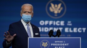 President-elect Joe Biden on Tuesday in Wilmington, Del., where he named John Kerry as a climate envoy. He says he'll also appoint a domestic climate policy coordinator to push for action across the government.