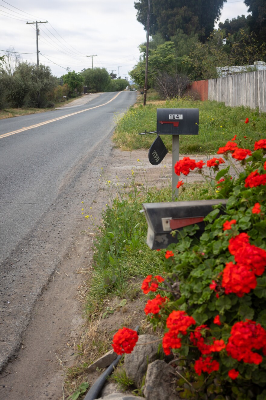 Country Club Drive in Escondido is shown on May 26, 2023. A property on the road is the proposed site of a battery storage facility.