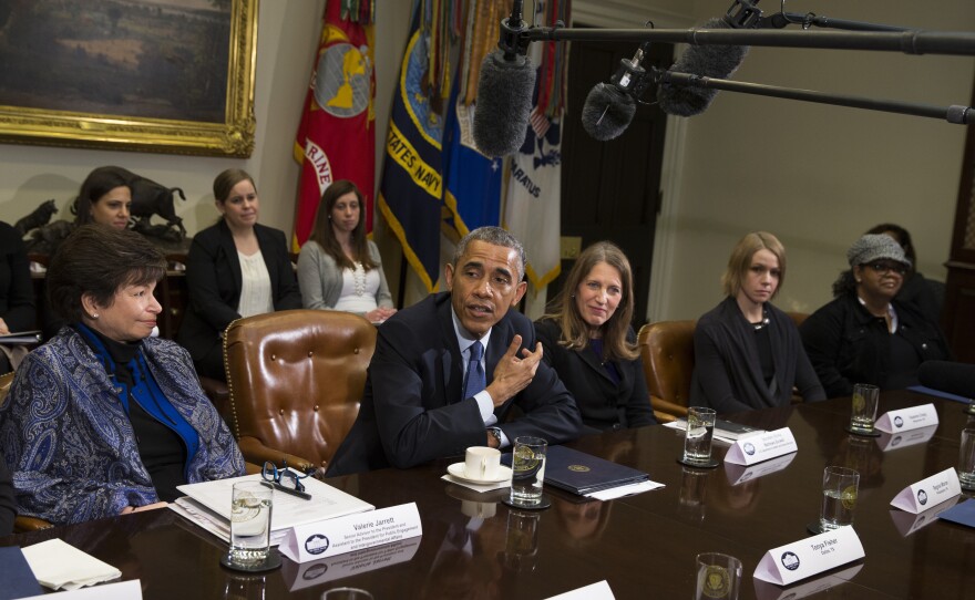 President Obama delivers remarks during a meeting with people who wrote him letters explaining how they benefited from the Affordable Care Act in the White House on Tuesday.